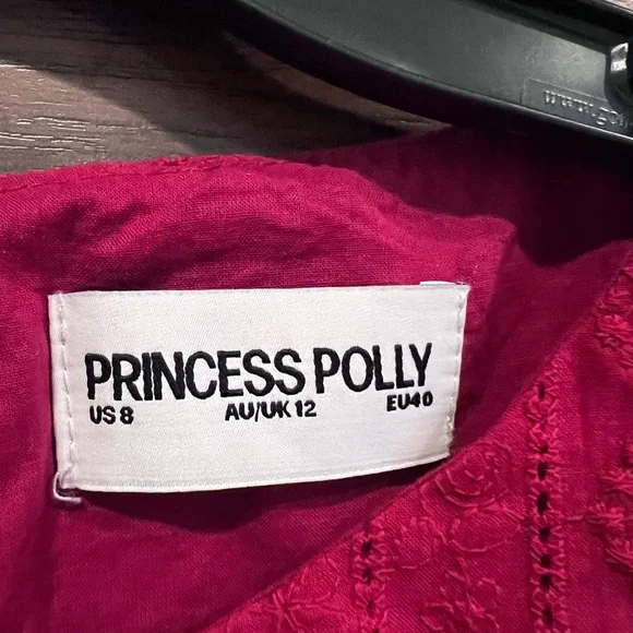 Princess Polly Red Textured Dress - Picture 3 of 7